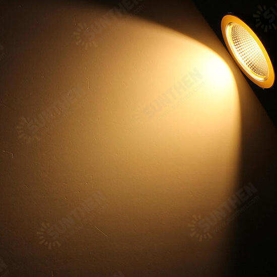 12W Warm White COB LED Ceiling Down Light Golden Shell 85-265V