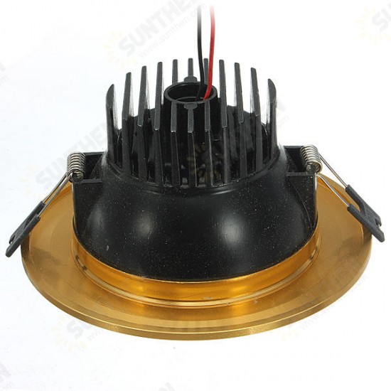 12W Warm White COB LED Ceiling Down Light Golden Shell 85-265V