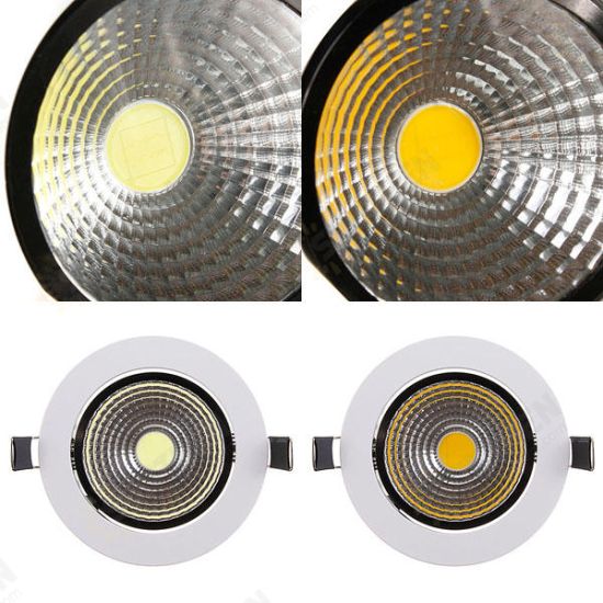 15W Dimmable COB LED Recessed Ceiling Light Fixture Down Light Kit