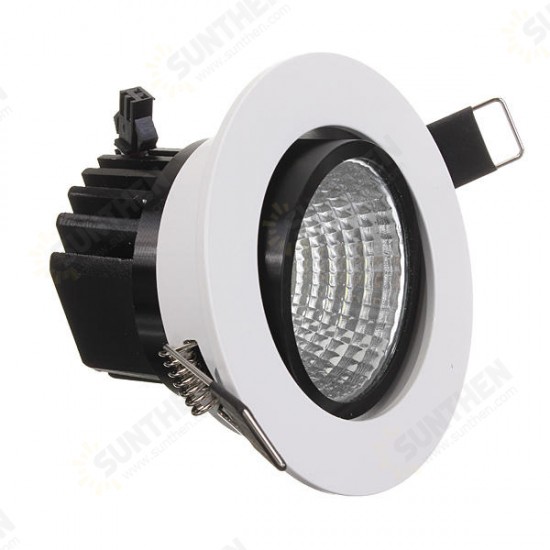 5W Dimmable COB LED Recessed Ceiling Light Fixture Down Light 220V