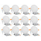 6/12 Pcs 6Inch LED Recessed Light Panel 12W with Junction Box Dimmable Can Down Lighting