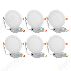 6/12 Pcs 6Inch LED Recessed Light Panel 12W with Junction Box Dimmable Can Down Lighting 6/12 Pcs 6Inch LED Recessed Light Panel 12W with Junction Box Dimmable Can Down Lighting