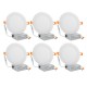 6/12 Pcs 6Inch LED Recessed Light Panel 12W with Junction Box Dimmable Can Down Lighting