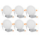 6/12 Pcs 6Inch LED Recessed Light Panel 12W with Junction Box Dimmable Can Down Lighting