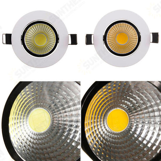 6W Dimmable COB LED Recessed Ceiling Light Fixture Down Light 220V