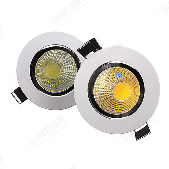 6W Dimmable COB LED Recessed Ceiling Light Fixture Down Light 220V