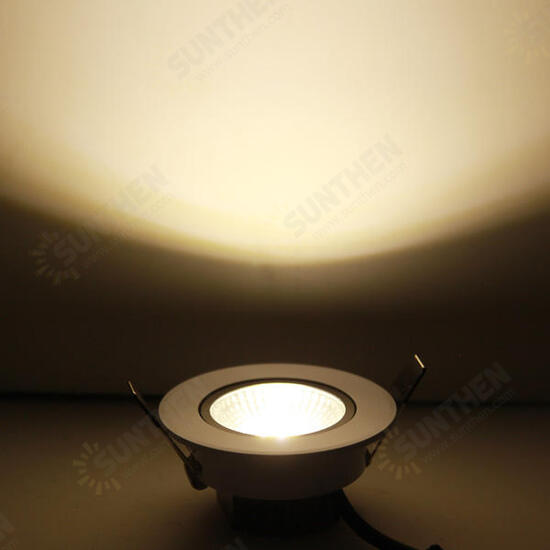 6W Dimmable COB LED Recessed Ceiling Light Fixture Down Light 220V