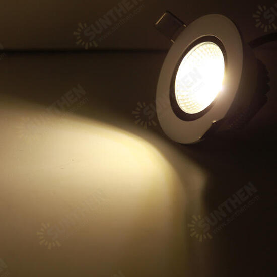 6W Dimmable COB LED Recessed Ceiling Light Fixture Down Light 220V