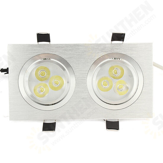 6W/10W/14W/18W/24W/30W/36W Double-heads Sliver LED Ceiling Recessed Light Down Light 85-260V