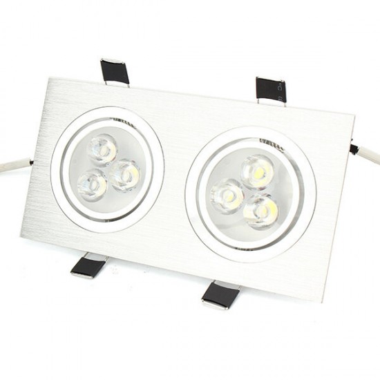 6W/10W/14W/18W/24W/30W/36W Double-heads Sliver LED Ceiling Recessed Light Down Light 85-260V