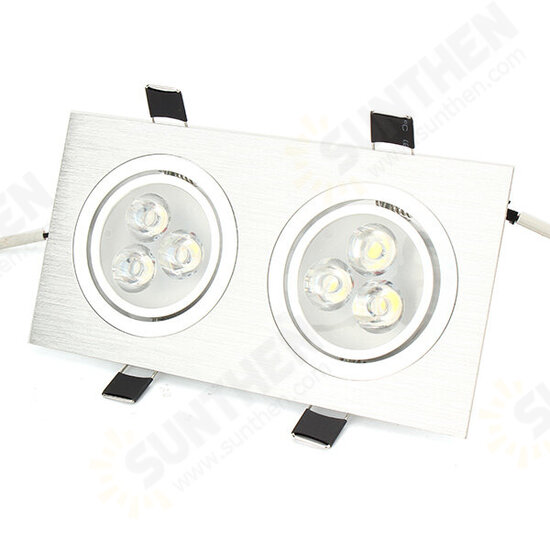 6W/10W/14W/18W/24W/30W/36W Double-heads Sliver LED Ceiling Recessed Light Down Light 85-260V