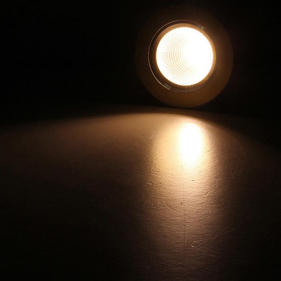 7W Warm White COB LED Ceiling Down Light Golden Shell 85-265V