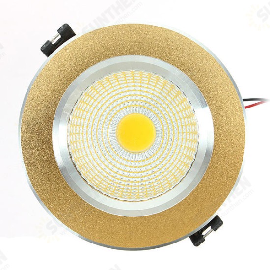 7W Warm White COB LED Ceiling Down Light Golden Shell 85-265V