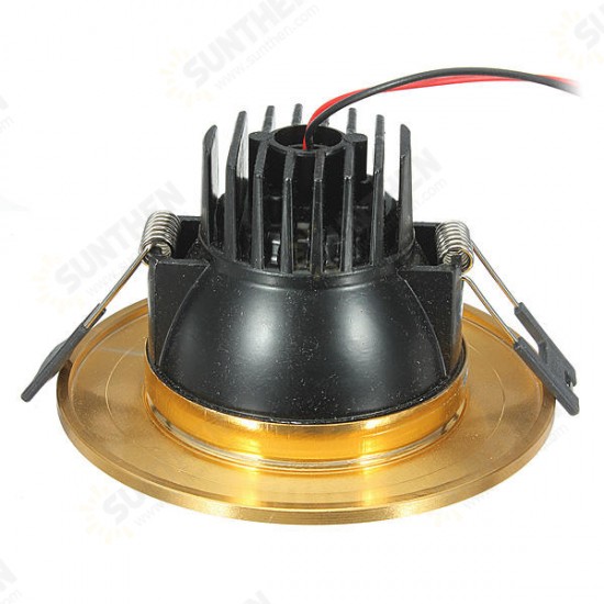 7W Warm White COB LED Ceiling Down Light Golden Shell 85-265V