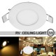 85mm 3W Slim LED Round Recessed Ceiling Light SMD2835 Flat Panel Ultra Thin RV Caravan Lamp DC12V