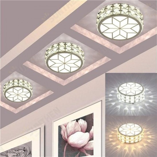 9W Modern LED Ceiling Lights Crystal Chandelier Pendant Lamp Porch Hallway Fixture AC220V