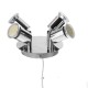 100-220V 4 Way GU10 LED Rotatable Ceiling Light Lamp Bulb Spotlight Fitting Home Lighting
