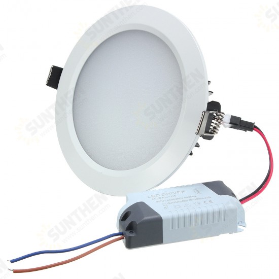 12W 85-265V Ceiling Light Baffle Recessed Spotlight LED Light 1200LM