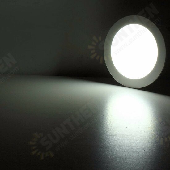 6.8-inch 12W Dimmable Ultra-thin Round LED Panel 1200lm 110V Recessed Ceiling Light for Office, Home, Commercial Decoration