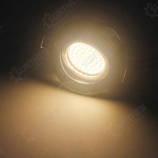 5W 64 LED 490lm Round Recessed Ceiling Down Light Dimmable Spotlight AC220V-240V