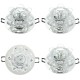 Modern 3W Crystal LED Lotus Ceiling Light Fixture Flush Mounted Lamp for Aisle Hallway