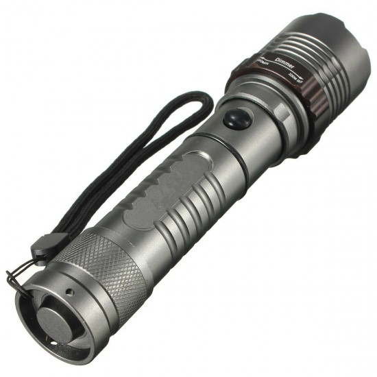2600LM T6 LED Flashlight Zoomable 5Modes 18650 Torch Super Bright Torch Lamp For Camping Hiking Cycling