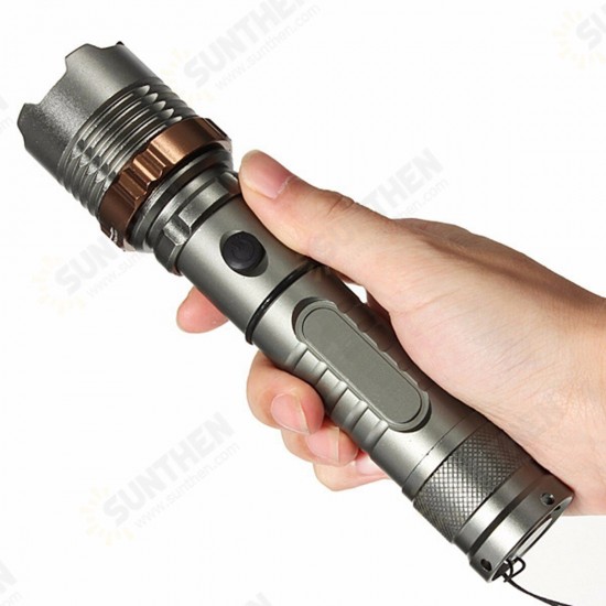 2600LM T6 LED Flashlight Zoomable 5Modes 18650 Torch Super Bright Torch Lamp For Camping Hiking Cycling