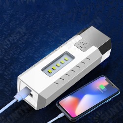 2*LED+5*COB Three Light Sources Flashlight 18650 USB Rechargeable Portable Waterproof Led Torch With Power Bank Function 2*LED+5*COB Three Light Sources Flashlight 18650 USB Rechargeable Portable Waterproof Led Torch With Power Bank Function