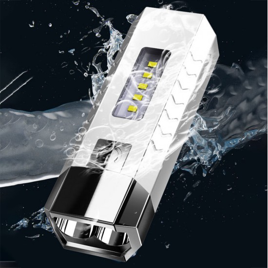 2*LED+5*COB Three Light Sources Flashlight 18650 USB Rechargeable Portable Waterproof Led Torch With Power Bank Function