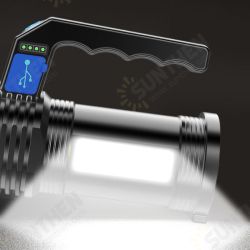 2PCS P500 Double Light 500m Long Range Strong Flashlight with COB Sidelight USB Rechargeable Powerful Handheld Spotlight LED Searchlight 2PCS P500 Double Light 500m Long Range Strong Flashlight with COB Sidelight USB Rechargeable Powerful Handheld Spotlight LED Searchlight