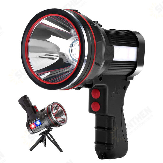 6000 Lumens Rechargeable Strong Spotlight Spot Lights Handheld Large Flashlight Super Bright Outdoor Camping Searchlight