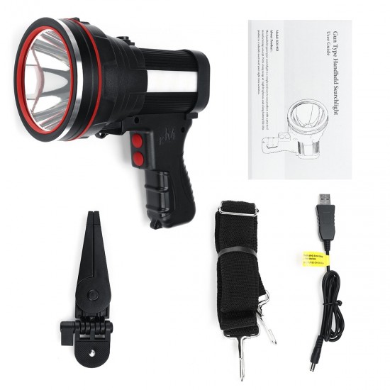 6000 Lumens Rechargeable Strong Spotlight Spot Lights Handheld Large Flashlight Super Bright Outdoor Camping Searchlight