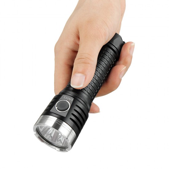 EA01S 4*XHP50.2/SST40 11000LM 500M USB-C Rechargeable Anduril UI EDC Flashlight with 26800 6800mAh Li-on Battery Large Capacity High Power LED Torch