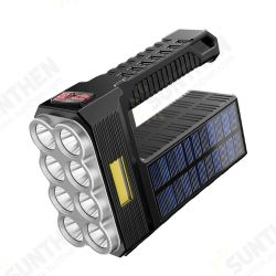 8LED+COB 4Modes Super Bright Portable Solar Flashlight USB Rechargeable Power Indicator Searchlight Waterproof Strong Spotlight 8LED+COB 4Modes Super Bright Portable Solar Flashlight USB Rechargeable Power Indicator Searchlight Waterproof Strong Spotlight