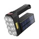8LED+COB 4Modes Super Bright Portable Solar Flashlight USB Rechargeable Power Indicator Searchlight Waterproof Strong Spotlight