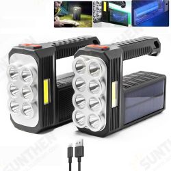 8LED+COB 4Modes Super Bright Portable Solar Flashlight USB Rechargeable Power Indicator Searchlight Waterproof Strong Spotlight 8LED+COB 4Modes Super Bright Portable Solar Flashlight USB Rechargeable Power Indicator Searchlight Waterproof Strong Spotlight