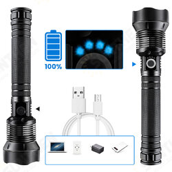 P70.2 Zoomable Flashlight Kit with 2x 26650 Li-ion Battery USB Cable, USB Rechargeable & Power Indicator High Lumen Flashlight Portable LED Torch P70.2 Zoomable Flashlight Kit with 2x 26650 Li-ion Battery USB Cable, USB Rechargeable & Power Indicator High Lumen Flashlight Portable LED Torch