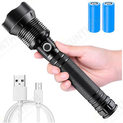 P70.2 Zoomable Flashlight Kit with 2x 26650 Li-ion Battery USB Cable, USB Rechargeable & Power Indicator High Lumen Flashlight Portable LED Torch P70.2 Zoomable Flashlight Kit with 2x 26650 Li-ion Battery USB Cable, USB Rechargeable & Power Indicator High Lumen Flashlight Portable LED Torch