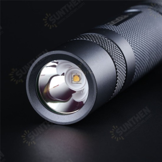 S2+ Nichia 219C 4000K 5700K 7135*4 1400mAh Driver 12 Groups Mode 18650 LED Flashlight Smooth Reflector 18650 Battery Portable Torch