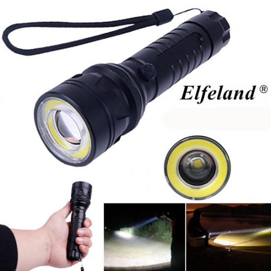 T6 4Modes Body Switch Zoomable LED Flashlight 18650/AAA