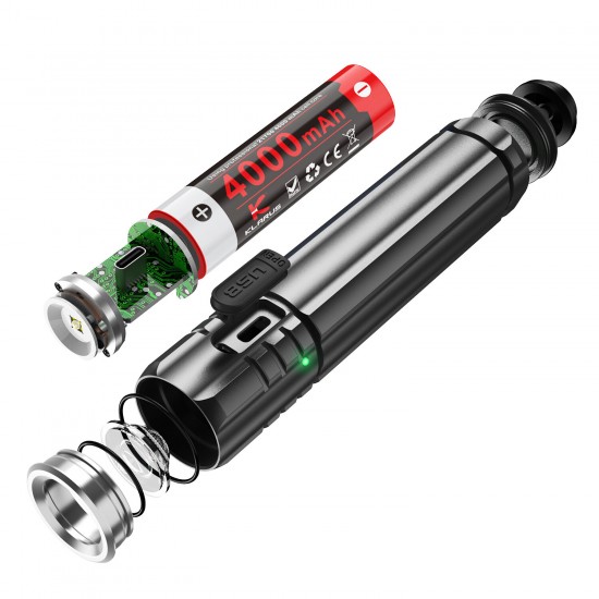 EC20 SST-20 1100LM Mini LED Torch Rechargeable Powerful Flashlight With 18650 Battery For Camping,Hiking