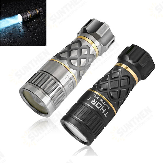 400lm 1200m EDC LEP Flashlight 18350 Battery Compact But Long Shoot Waterproof Mini LED Spotlight with Self-luminous Stick Tube