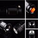 Q5 300LM Mini Zoomable LED Flashlightt Black(1*AA/1*14500), Telescopic XPE 7w 3 Modes+Zoomable Tactical Torch