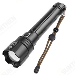 Super Bright Tactical Flashlight P70 LED Flashlight with Parallel Battery, Zoomable&IPX5 Waterproof&USB Rechargeable, 3 Modes Searchlight for Outdoor, Emergency, Home Super Bright Tactical Flashlight P70 LED Flashlight with Parallel Battery, Zoomable&IPX5 Waterproof&USB Rechargeable, 3 Modes Searchlight for Outdoor, Emergency, Home