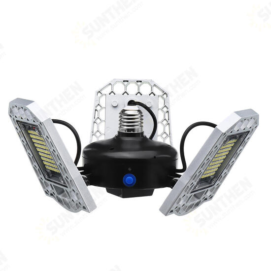 100W 24000LM LED Garage Light E26/27 Ceiling Flood Lamp Light Sensor Deformable Light