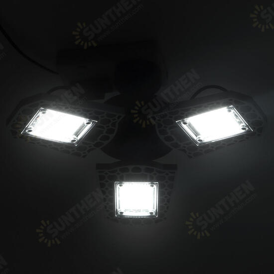 100W 24000LM LED Garage Light E26/27 Ceiling Flood Lamp Light Sensor Deformable Light