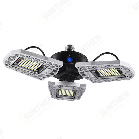 100W 24000LM LED Garage Light E26/27 Ceiling Flood Lamp Light Sensor Deformable Light