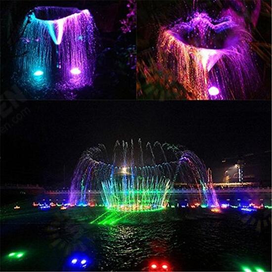 10W RGB LED Light Fountain Pool Pond Spotlight Waterproof Remote Underwater Lamp