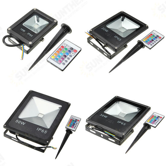 10W/20W/30W/50W Waterproof IP65 RGB LED Flood Light Outdoor Garden Security Lamp AC85-265V