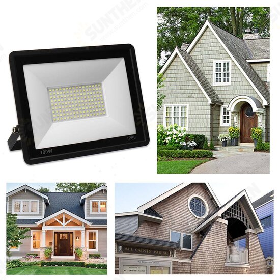 10W/20W/30W/50W/100W LED Spotlight RIP Human Body Induction IP66 Waterproof Aluminum Alloy Outdoor Wall Light Bracket Adjustable Solar Light